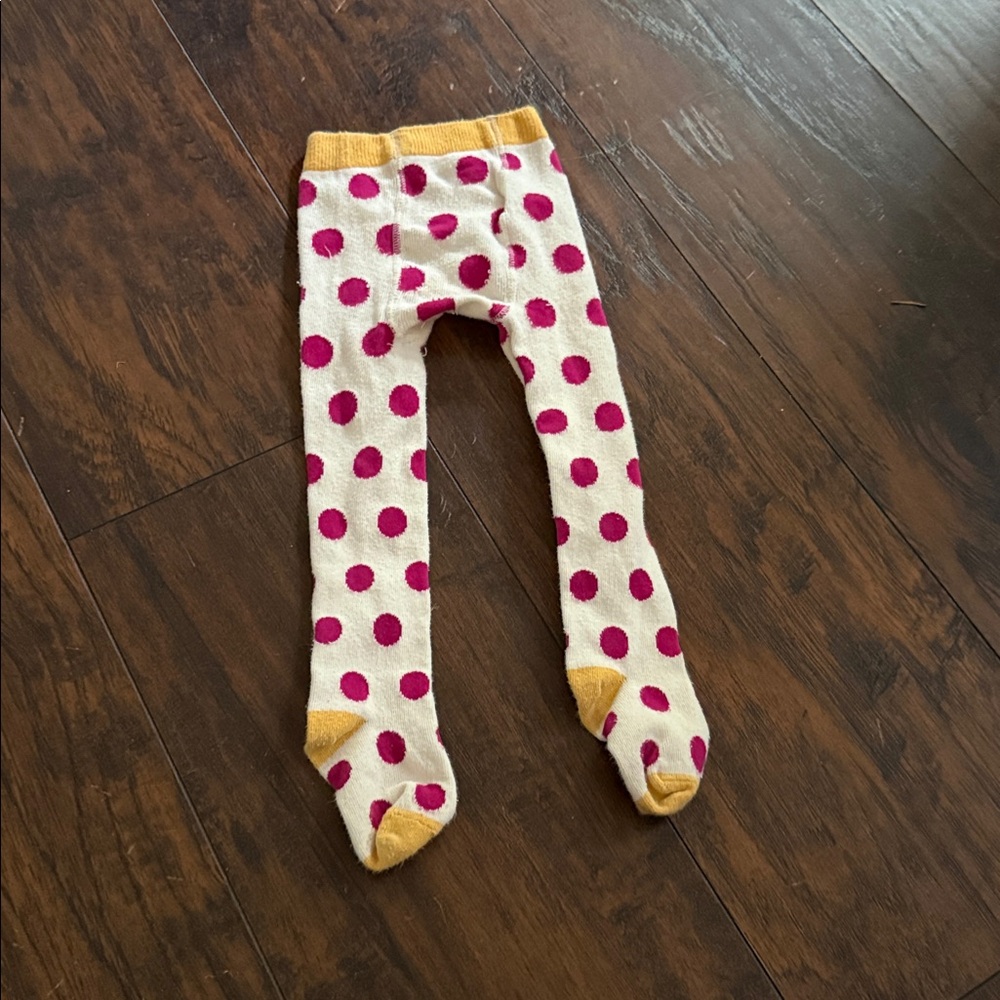 Matilda Jane Yellow and Pink Polka Dot Leggings